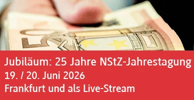 Banner zur Bewerbung der NStZ-Jahrestagung 2026