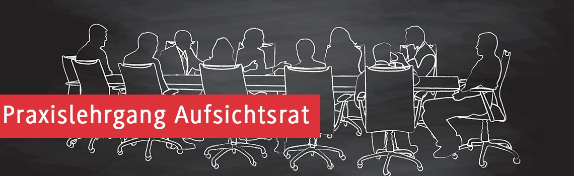 Banner zur Bewerbung des Praxislehrgangs Aufsichtsrat